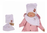 Z&Z Dvouvrstvá žebrovaná čepička s oušky + šátek, lila, vel. 80-86 (12-18m) Z&Z Dvouvrstvá žebrovaná čepička s oušky + šátek, lila, vel. 80-86 (12-18m)