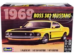 Level 4 Model Kit 1969 Ford Mustang Boss 302 1/25 Scale Model by Revell