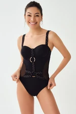 Dagi Women's Black Covered Strapless Swimwear