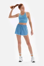 Dagi Light Blue Women's Piecing Shorts