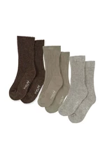Detské ponožky Konges Sløjd 3-pak hnedá farba