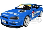 2000 Nissan Skyline GT-R (R34) Streetfighter RHD (Right Hand Drive) 12 Blue "Calsonic Tribute" "Competition" Series 1/18 Diecast Model Car by Solido
