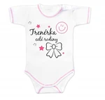 Body krátký rukáv s vtipným textem Baby Nellys, Trenérka celé rodiny, vel. 68 (3-6m)