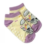 Dětské ponožky s ABS Kočka - žluté, vel. 27-30