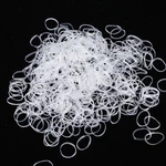 200 Pcs Small Transparent Clear black Rubber Bands Colorful Ponytail Holder Hair Ties Gum Elastic Hair Band For Girls Women