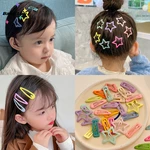 8PCS Girl's Hairpin Cute Colorful Star Waterdrop Shape Children Hair Clips Lovely Fashion Hair Accessories for Baby Girls