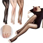 Stockings Black New Women Fashion Open Toe Sexy Sheer One Size Ultra-Thin Slim Stretch Pantyhose Tight Seamless Mujer Stocking