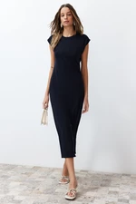 Trendyol Navy Blue Maxi Knitwear Premium Quality Dress