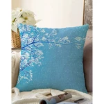 Niebieska poszewka na poduszkę z domieszką bawełny Minimalist Cushion Covers Winter Wonderland, 55x55 cm