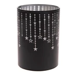 Czarna dekoracja z oświetleniem LED Dakls, wys. 10 cm