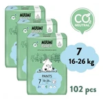 MUUMI BABY Walkers 7 XL 16-26 kg mesačné balenie nohavičkových eko plienok 102 ks MUUMI BABY Walkers 7 XL 16-26 kg mesačné balenie nohavičkových eko plienok 102 ks