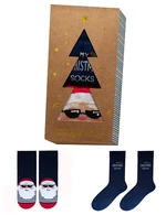 Bratex Man's 2Pack Socks ZM23-2 Navy Blue/Navy Blue