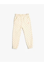 Koton Polka Dot Jogger Sweatpants Elastic Waist Pocket Cotton