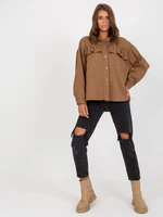 Women's cotton shirt brown color