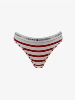 Tommy Hilfiger Underwear Červeno-biele dámske pruhované tangá Tommy Hilfiger