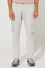 AC&Co / Altınyıldız Classics Men's Stone Slim Fit Slim Fit Flexible Cotton Trousers with Cargo Pocket.