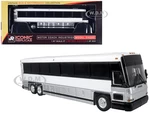 2001 MCI D4000 Coach Bus Plain White "Vintage Bus &amp; Motorcoach Collection" Limited Edition to 504 pieces Worldwide 1/87 (HO) Diecast Model by Ico