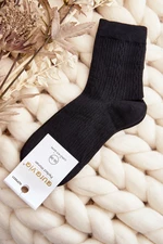 Women's Embossed Socks Black