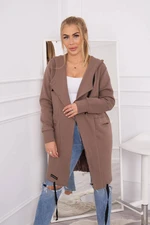Insulated raincoat with mocca hood