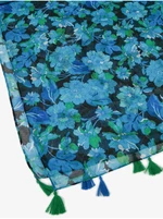 Orsay Blue Ladies Flowered Scarf - Ladies