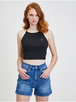 Black Womens Crop Top Tommy Jeans - Women