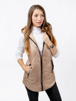 Women's vest GLANO - dark beige