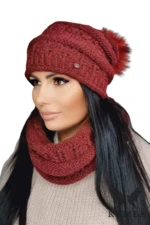 Set da donna Kamea Kamea_Set_Hat&Chimney_K.22.206.15_Claret