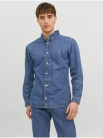 Modrá pánská džínová košile Jack & Jones Felix - Pánské