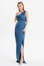 Trendyol Navy Blue Evening Dress With Back Detailed Long Evening Dress