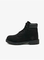Black Boys Ankle Leather Boots Timberland 6 In Premium WP Boot - Boys