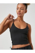 Koton Athlete Athletic Thin Straps U-Neck Ribbed