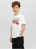White Jack & Jones Logo T-Shirt - Boys