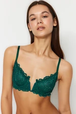 Trendyol Green Lace Cupless Underwire Detailed Bra