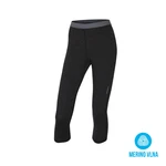 Husky Dámské 3/4 kalhoty XL, černá Merino termoprádlo