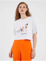 White women's T-shirt ONLY Bone - Women's