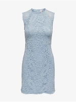 Světle modré dámské krajkové pouzdrové šaty ONLY Arzina - Dámské