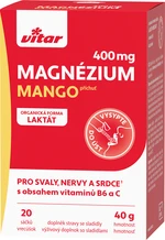VITAR Magnezium Mango 400mg + vit.B6 + vit.C 20 sáčků
