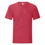 Red men's t-shirt in combed cotton Iconic with Fruit of the Loom sleeve Red men's t-shirt in combed cotton Iconic with Fruit of the Loom sleeve