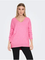 Pink women's lightweight sweater ONLY Lely - Women's