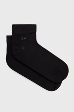 Ponožky Calvin Klein (2-pak) pánske, čierna farba, 701218706