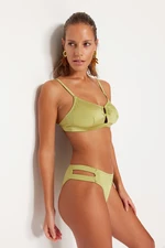 Trendyol Green Cut Out/Windowed Normal Leg Bikini Bottoms