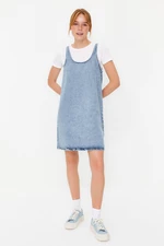 Trendyol Blue Oversize Mini Denim Dress