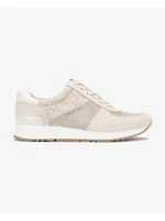 Beige Womens Suede Sneakers Michael Kors Allie Traine - Women