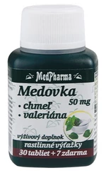 MedPharma Medovka 50 mg + Chmel' + Valeriána 37 tabliet