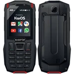 Mobilný telefón Aligator K50 eXtremo (AK50BR) čierny/červený tlačidlový telefón • 2,4" uhlopriečka • QVGA displej • 320 × 240 px • procesor procesor M