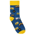 Wojas Originální Vysoké Modro-Žluté Bavlněné Ponožky