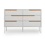 Biela komoda Tenzo Switch, 130 x 83 cm