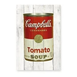 Nástenná ceduľa z borovicového dreva Really Nice Things Tomato Soup, 40 × 60 cm