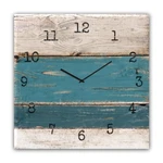 Nástenné hodiny Styler Glassclock Blue Wood, 30 × 30 cm