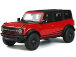 2021 Ford Bronco Wildtrak 4 Doors Red with Black Top Limited Edition to 999 pieces Worldwide 1/18 Model Car by GT Spirit